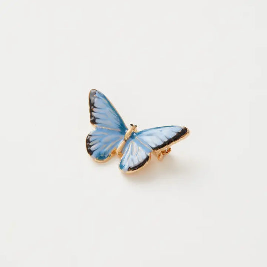 Enamel Blue Butterfly Brooch