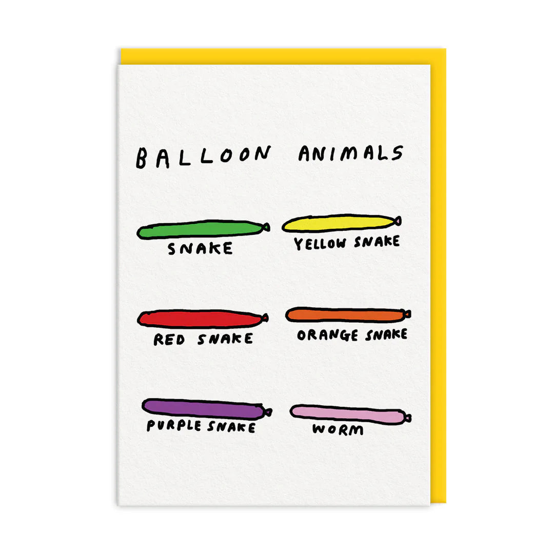 Ohh Deer Balloon Animals Card