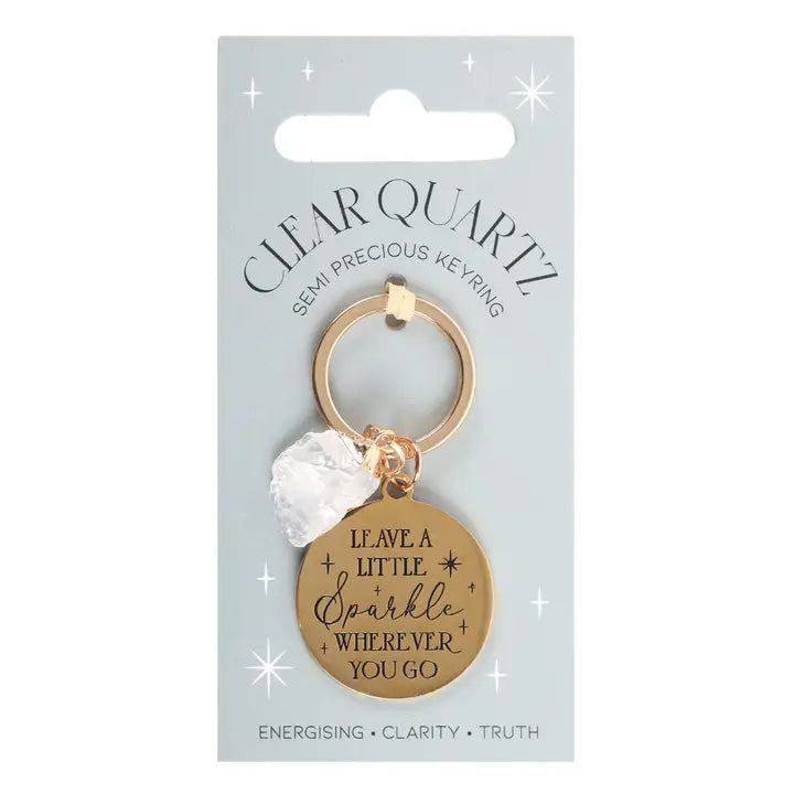 Clear Quartz Keyring