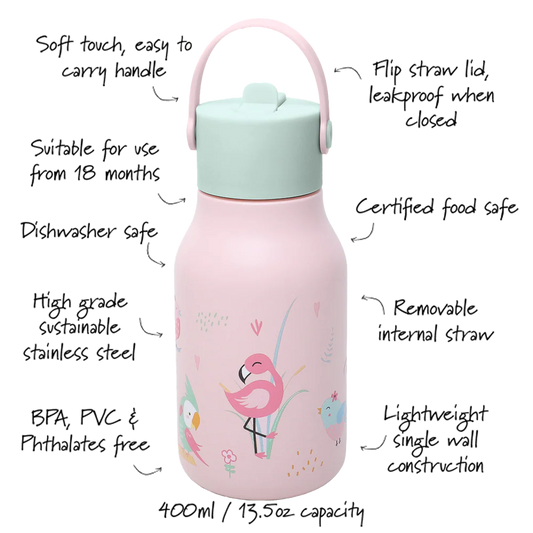 Birds Water Bottle 400ml/14oz