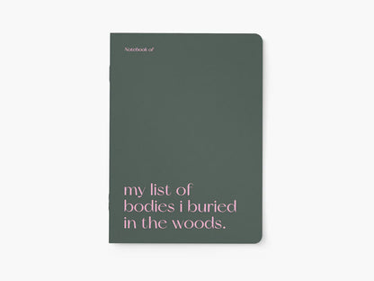 Cuaderno de cuerpos que enterré en el bosque
