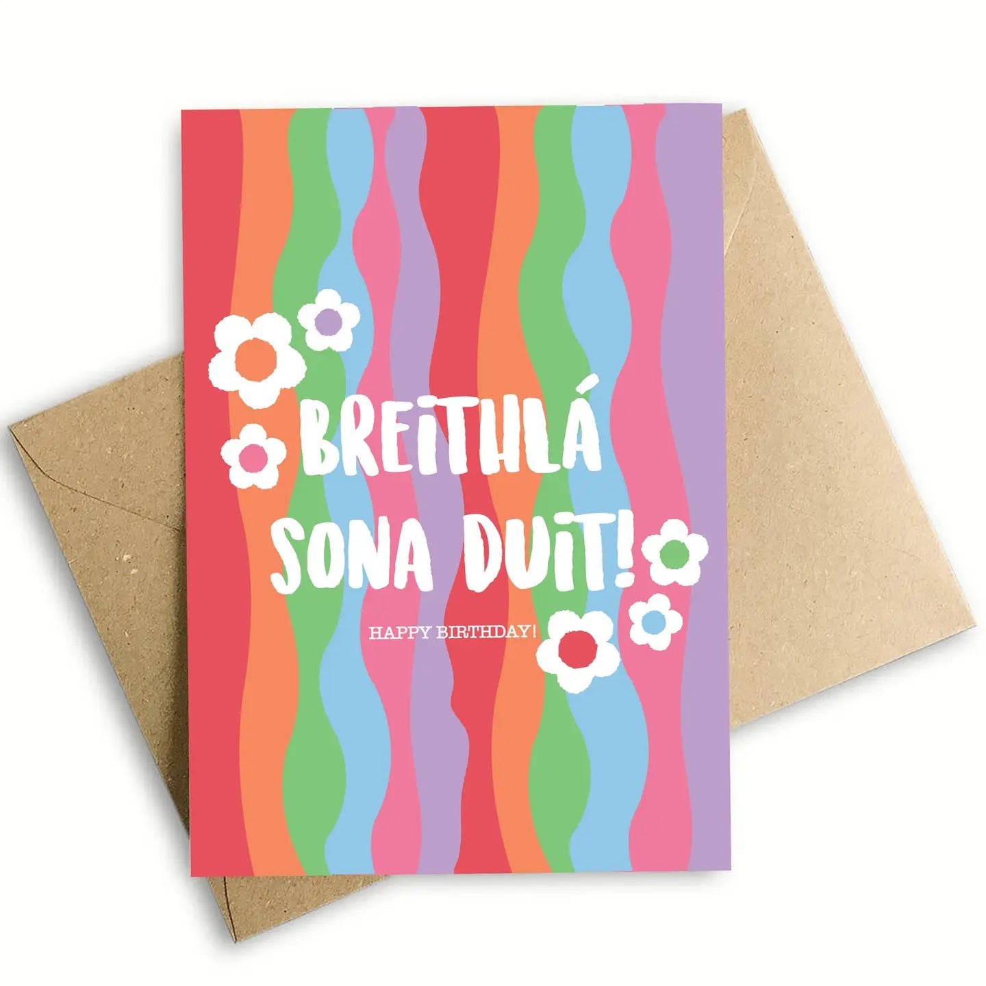 Breithlá Sona Duit Rainbow - Prints of Ireland Card