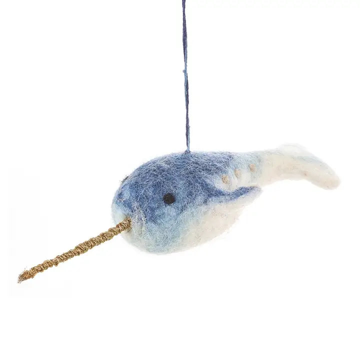 Christmas Decoration Felt Narwhal