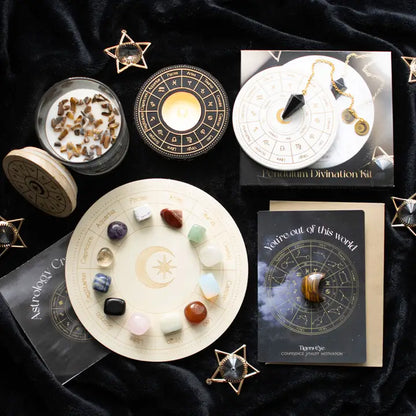 Astrology Wheel Pendulum Ceramic Divination Kit