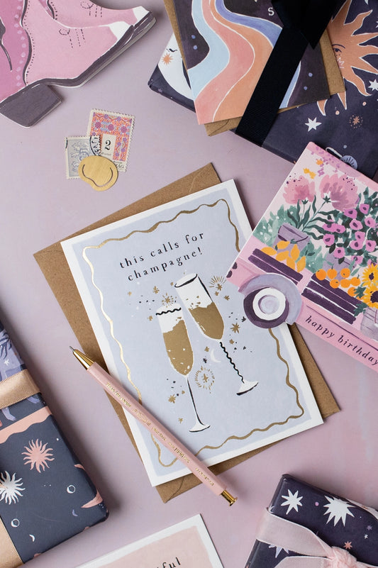 This Calls For Champagne Birthday Card