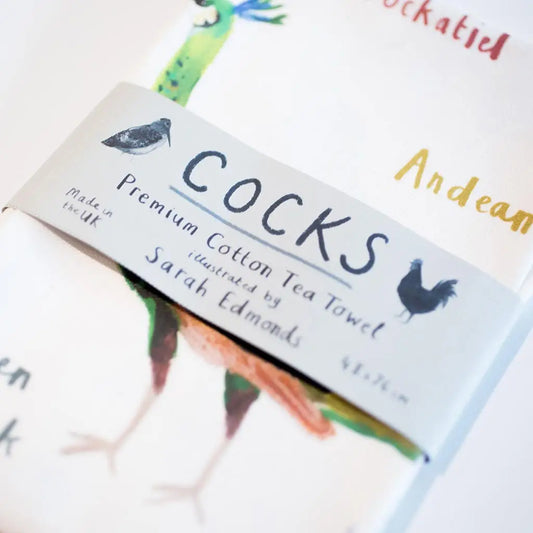 Cocks Cotton Tea Towel