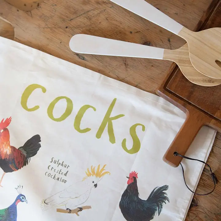 Cocks Cotton Tea Towel