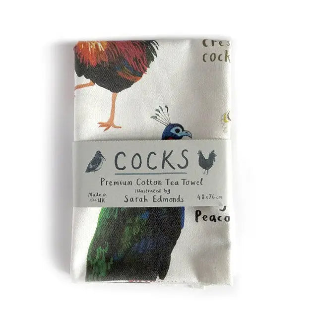 Cocks Cotton Tea Towel
