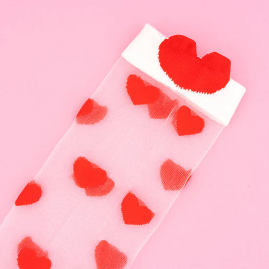 Heart Sheer Socks