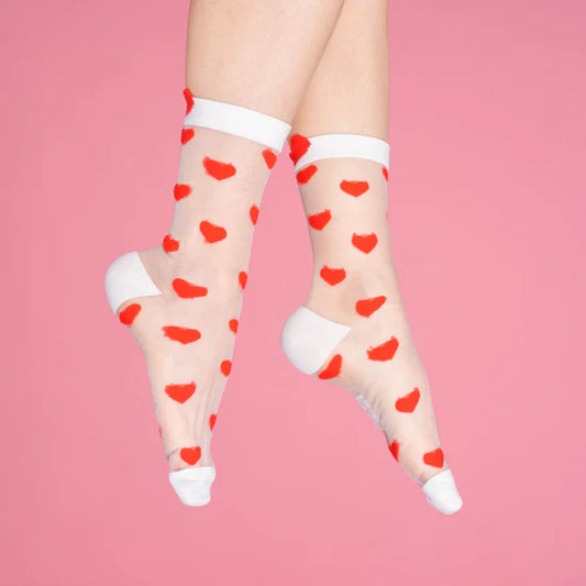 Heart Sheer Socks