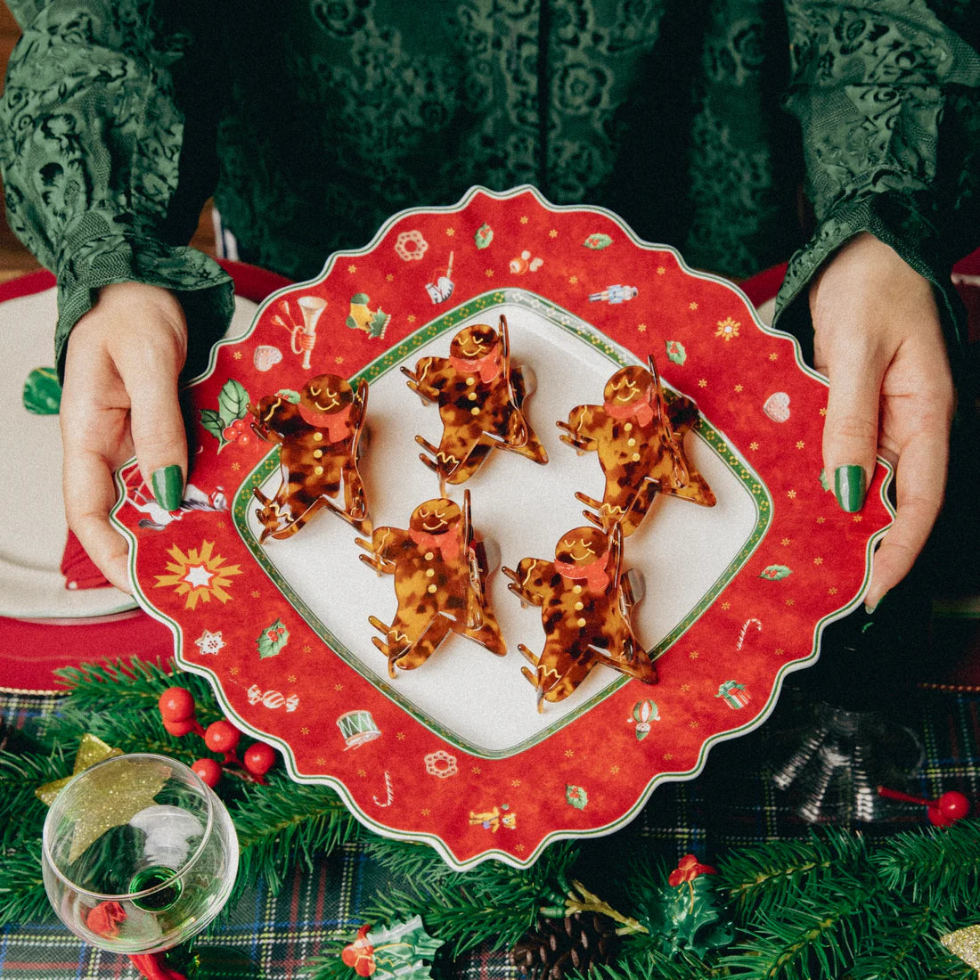Gingerbread Hair Clip