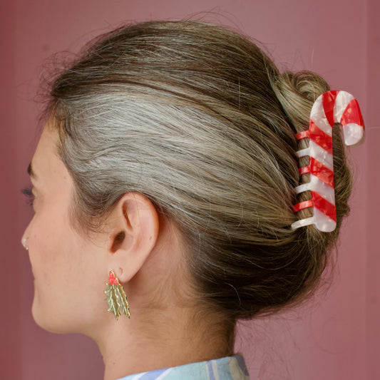 Candy Cane Hair Clip