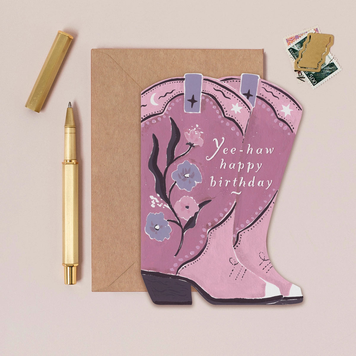 Cowboy Boots Birthday Card