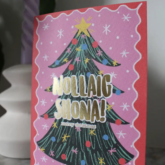Nollaig Shona Tree - Prints of Ireland Card