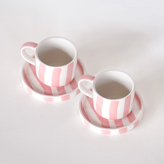 Espresso Stripes Set Pink
