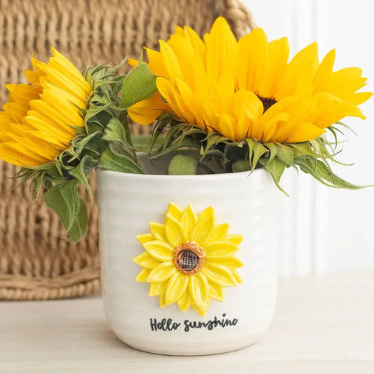 Sunflower Ceramic Planter