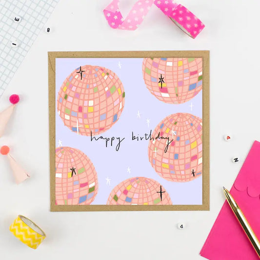 Disco Birthday Vibes - Pickled Pom Pom Card