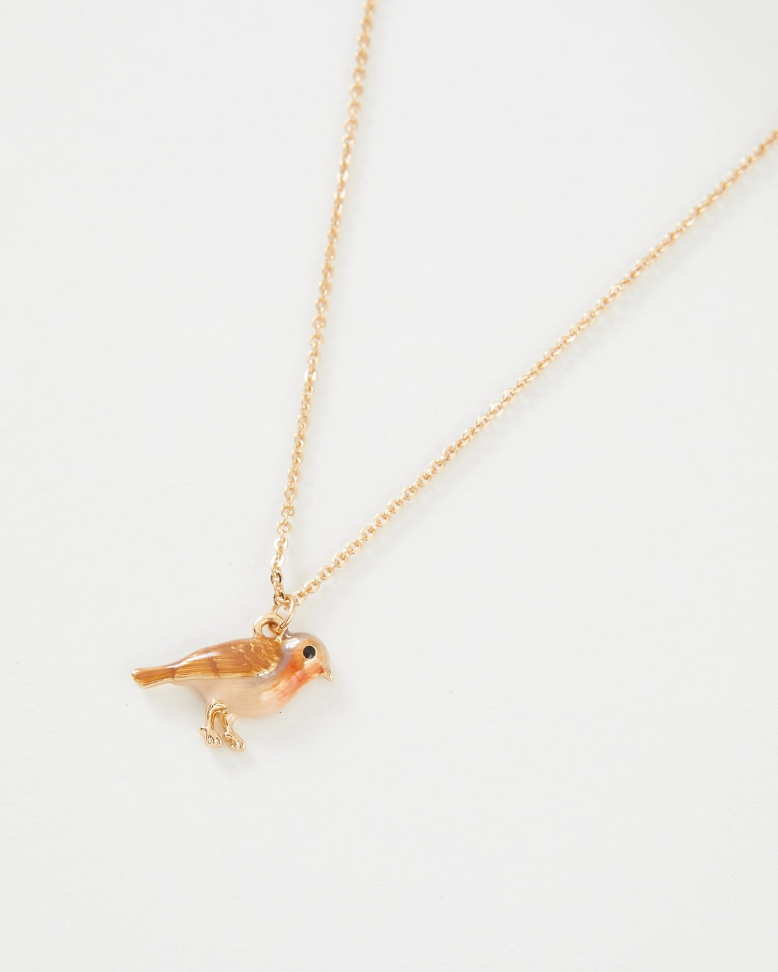 Enamel Robin Necklace