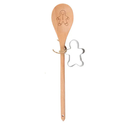 Gingerbread Wooden Spoon + Cookie Cutter