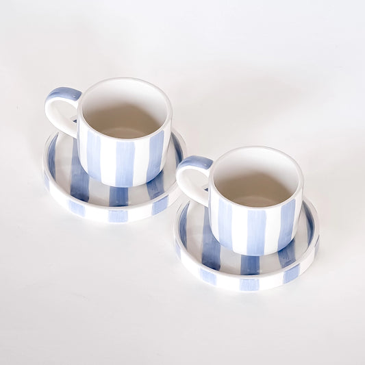 Espresso Stripes Set Light Blue