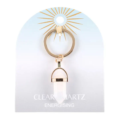 Clear Quartz Energising Keyring