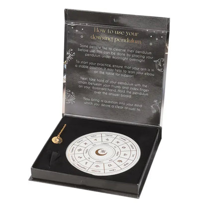 Astrology Wheel Pendulum Ceramic Divination Kit