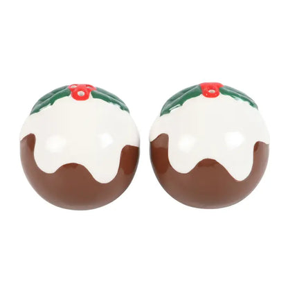 Christmas Pudding Salt & Pepper Shakers