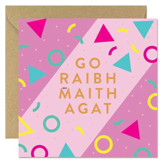Go Raibh Maith Agat Pink Card