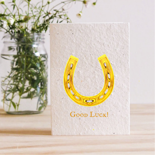 Good Luck Horseshoe - Plantable Seed Card