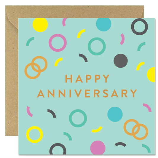 Happy Anniversary Confetti - Bold Bunny Card