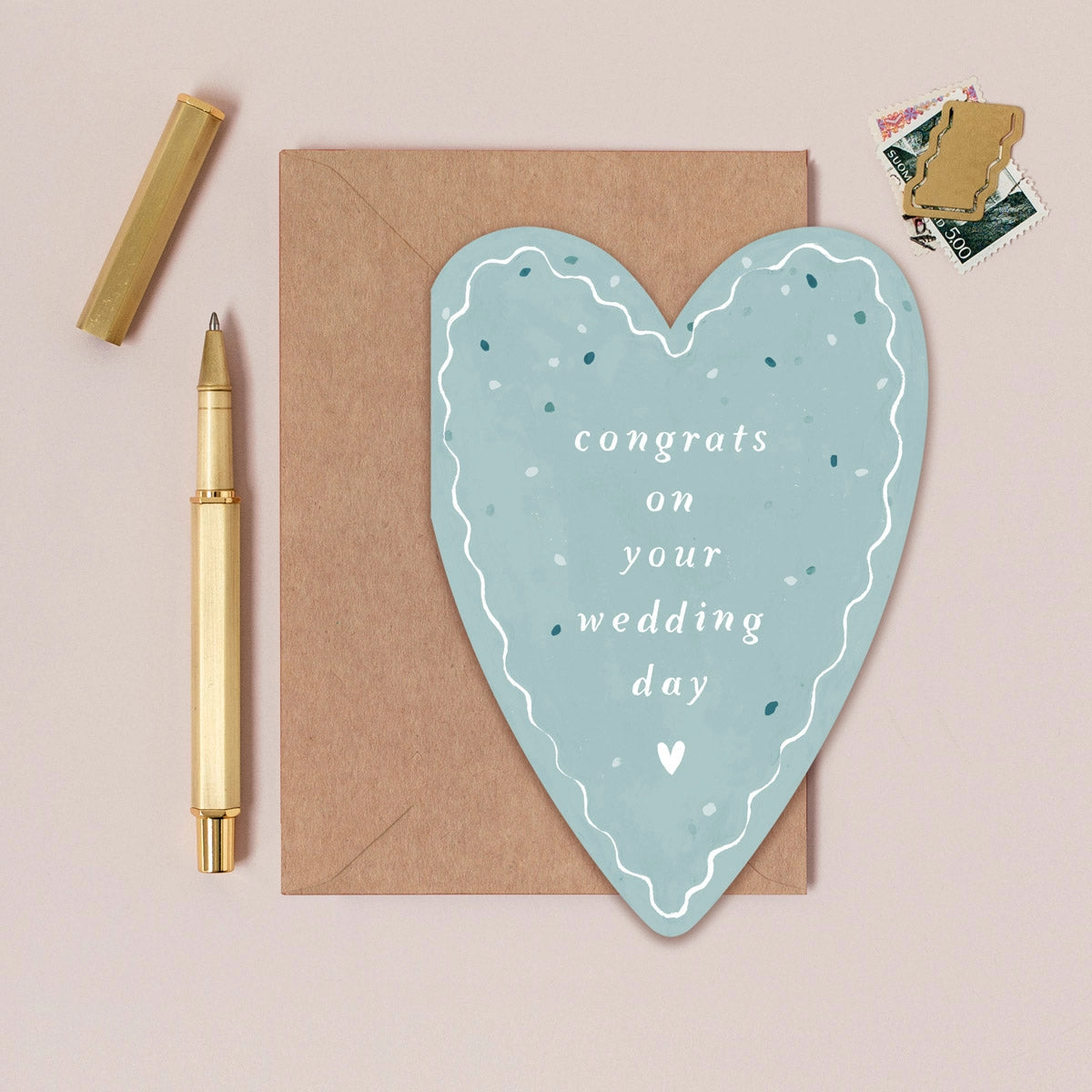 Heart Congrats Wedding Card