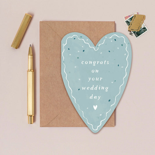 Heart Congrats Wedding Card