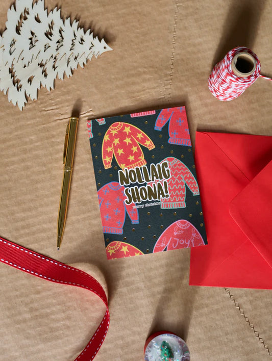 Nollaig Shona Jumper - Prints of Ireland Card