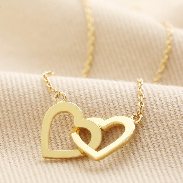 Tiny Interlocking Hearts Necklace