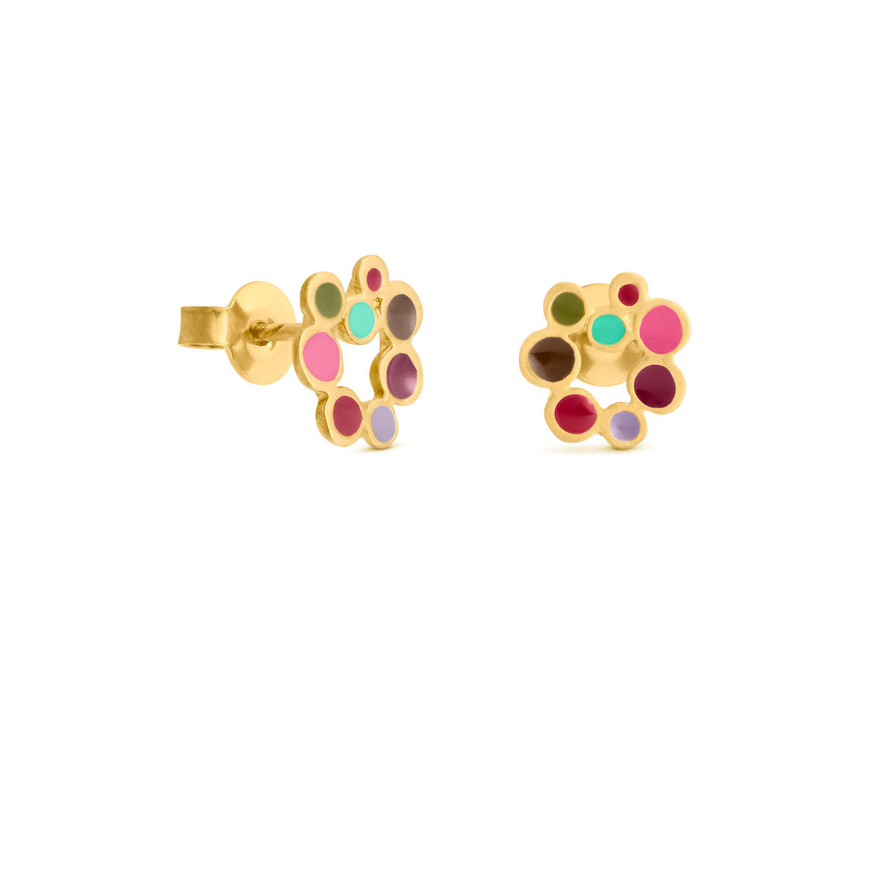 Candy Colours Golden Earrings