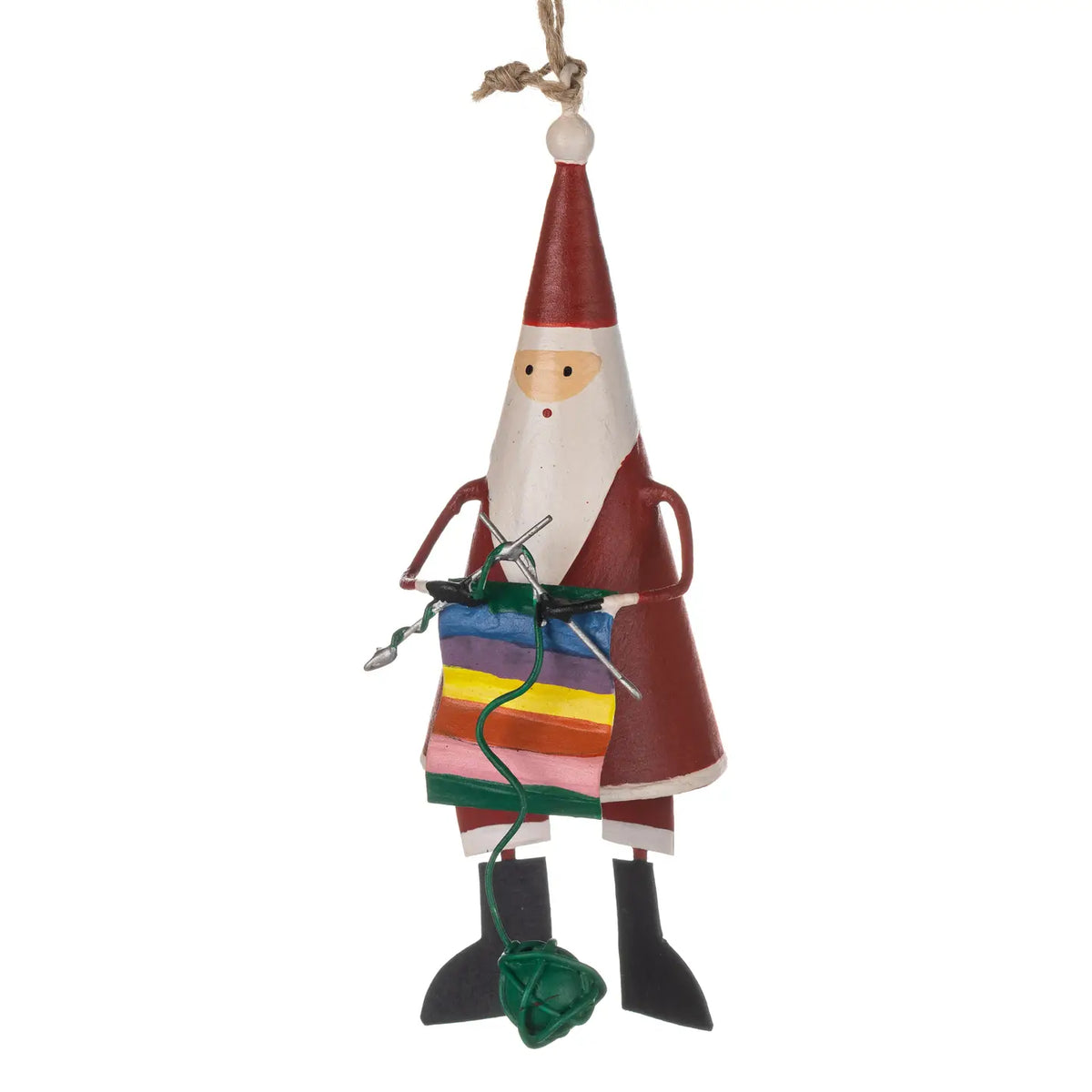 Santa knitting Rainbows