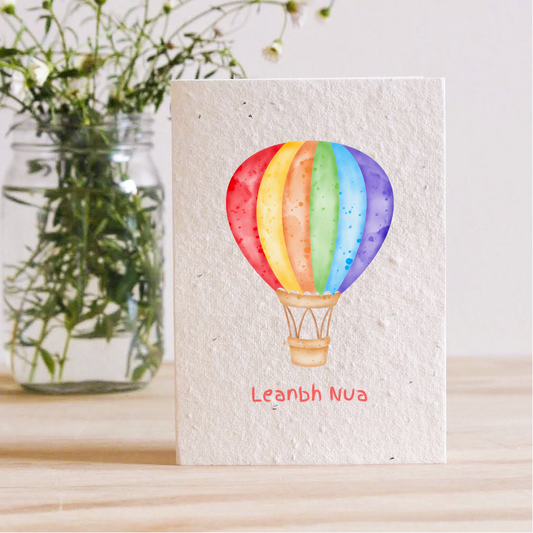 Leanbh Nua Hot Air Balloon- Plantable Seed Card