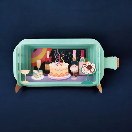 Cake & Champagne - Pop Up Card