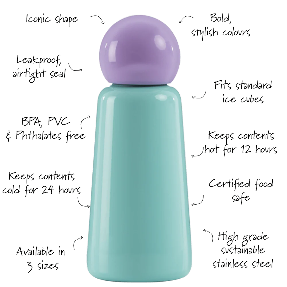 Mint & Lilac Skittle Water Bottle 300ml/10oz