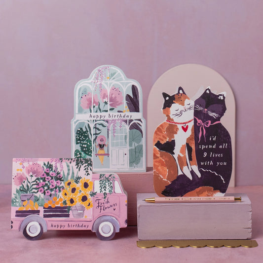 Nine Lives Cats Card