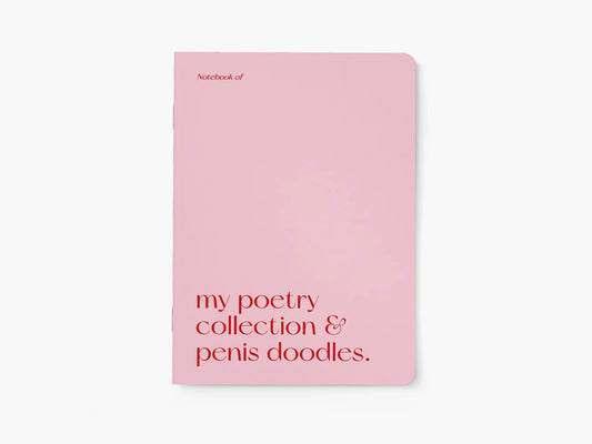 Notizbuch mit Gedichten und Peniskritzeleien 