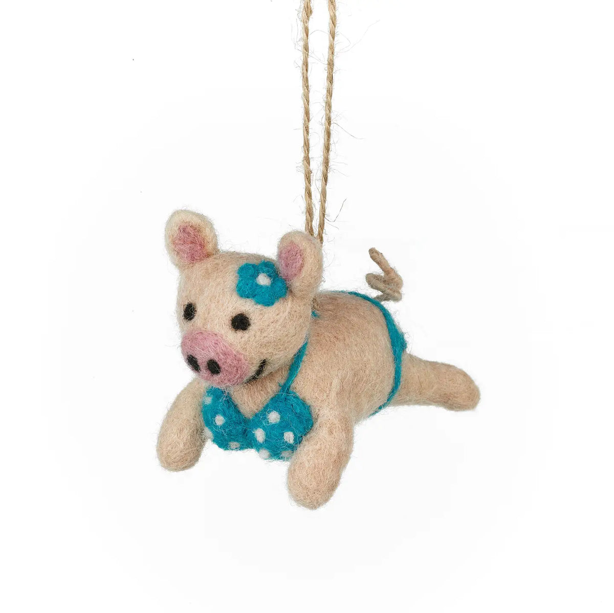 Handmade Felt Babe Beach Piggy