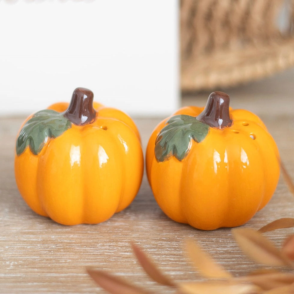 Ceramic Pumpkin Salt & Pepper Shakers