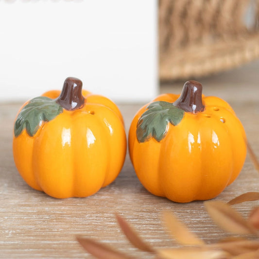 Ceramic Pumpkin Salt & Pepper Shakers