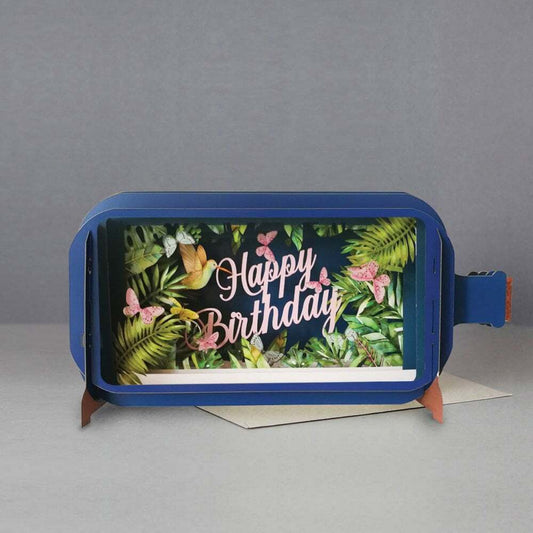 Happy Birthday Leaves - 3D Pop Up Card