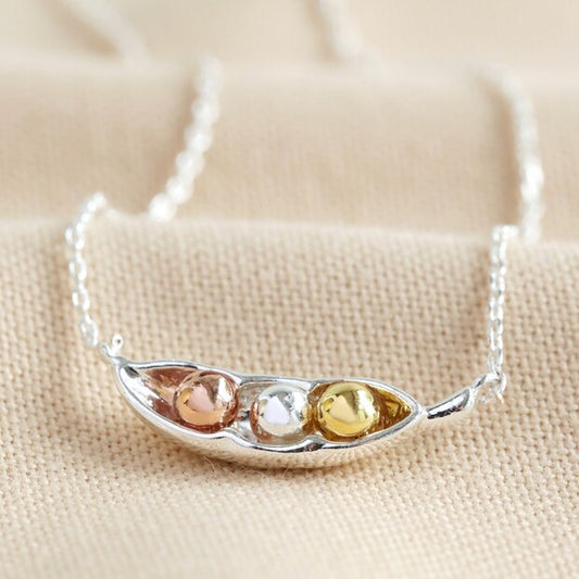 Pearl Three Peas in a Pod Pendant Necklace