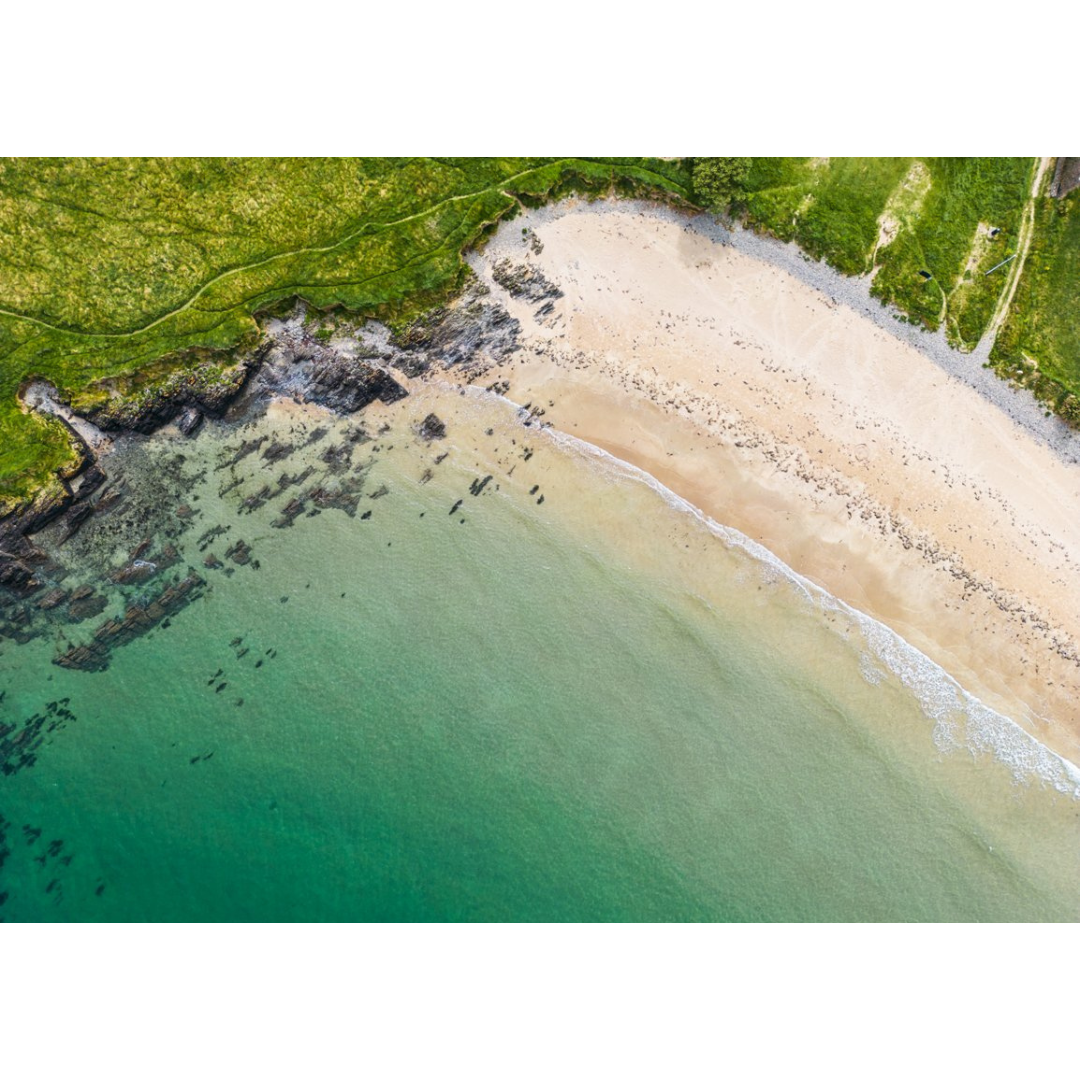 A Quiet Place, Curragh Beach - A3 Aerial Photo Print