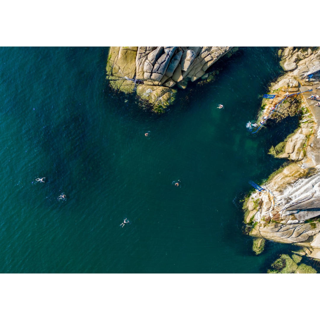 The Forty Foot, Sandycove - A3 Aerial Photo Print