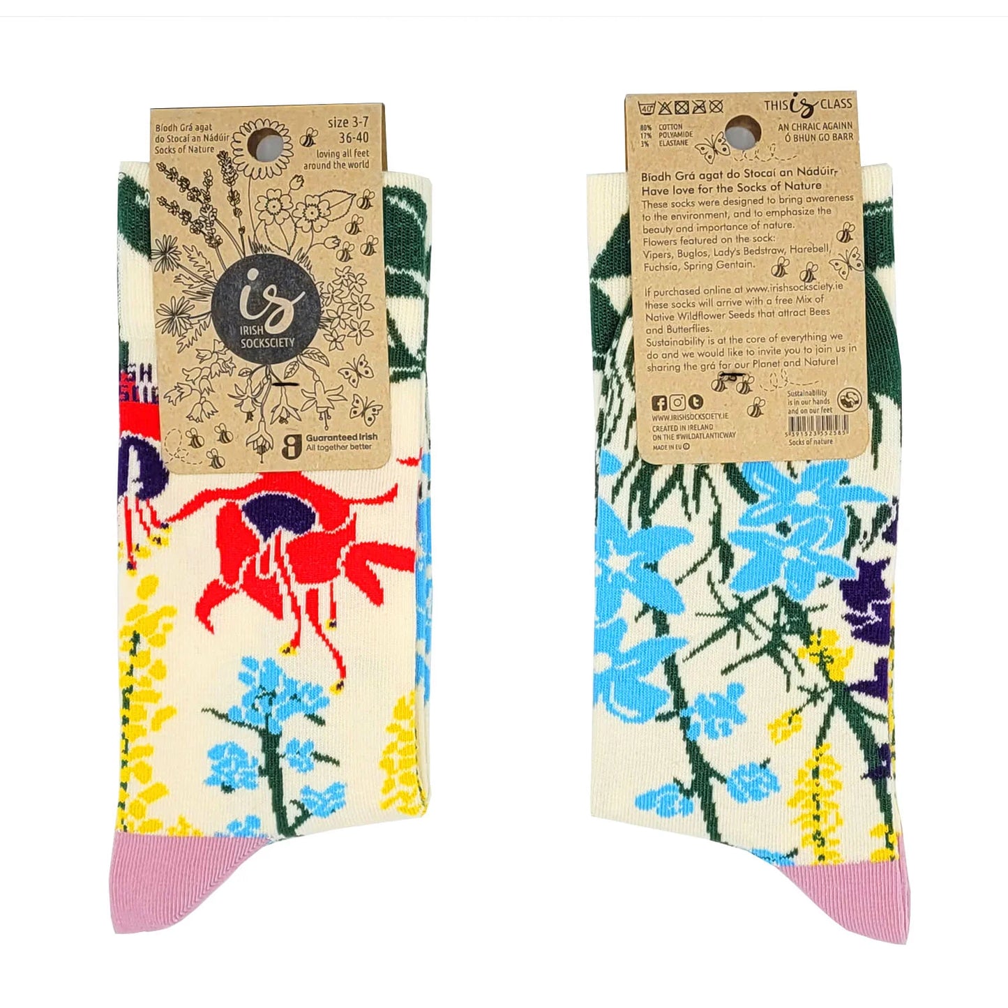 Irish Socksciety - Wildflowers UK 3-7