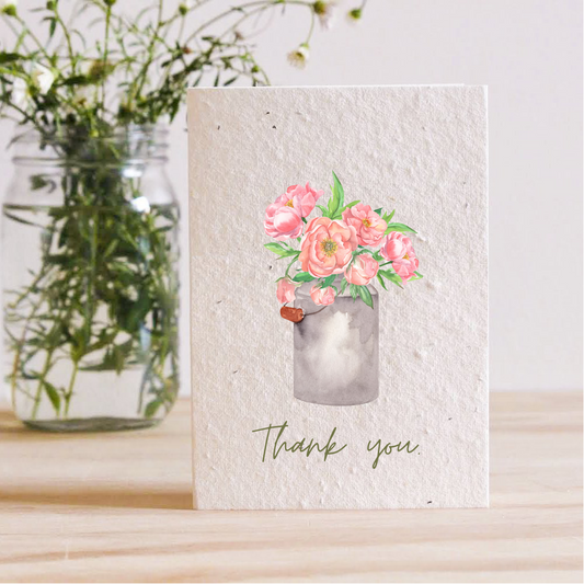 Thank You Pink - Plantable Seed Card